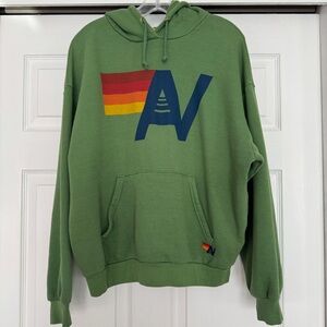 AVIATOR NATION | LOGO PULLOVER RELAXED HOODIE - PALM SMALL